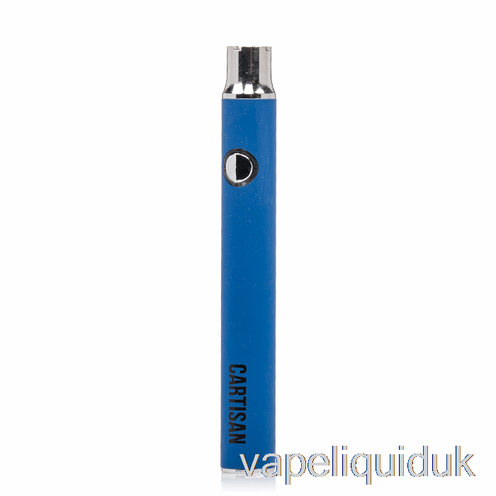 Cartisan Button VV 350 510 Battery Blue Vape Liquid